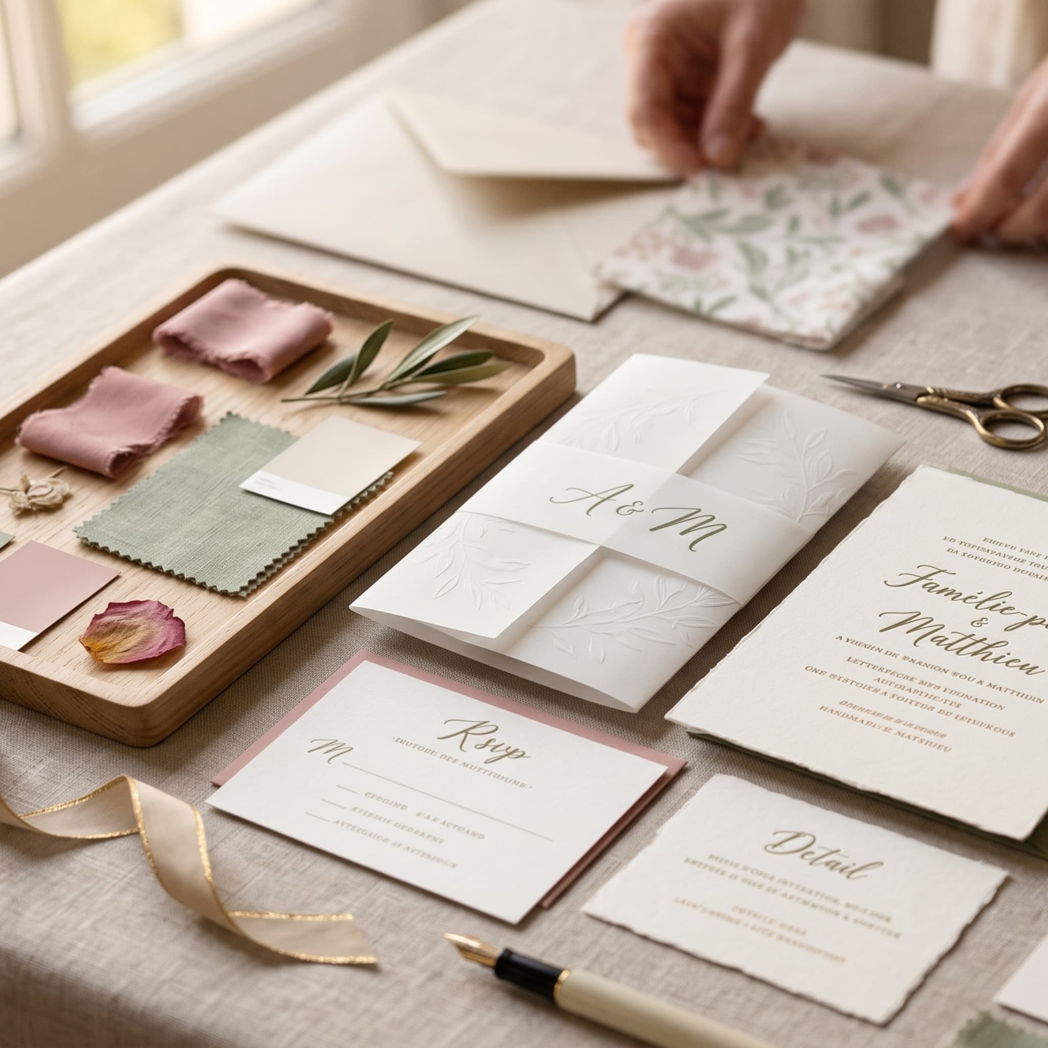 Wedding design — invitation de mariage élégante, Mama Events